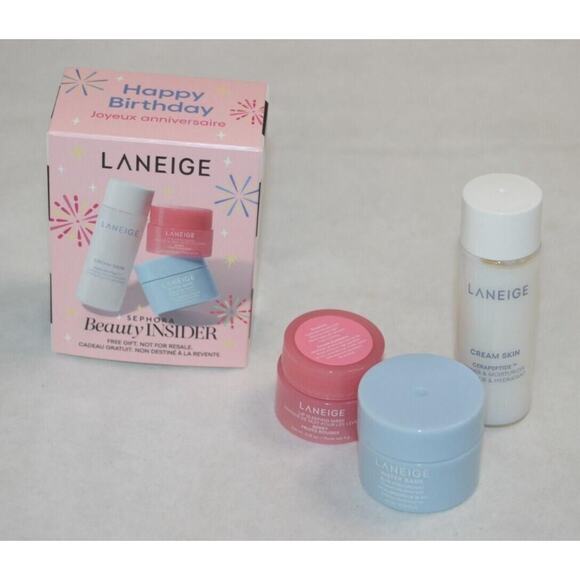 2025 Sephora Birthday LANEIGE 3PC - Water Bank Lip Sleeping Mask Cream Skin NEW - Picture 7 of 7